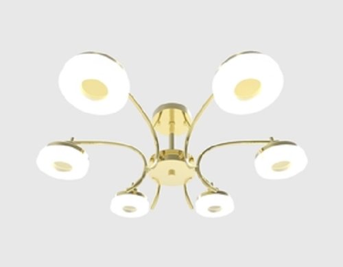 Светильник светодиодный (Люстра) Мелодия Света 017-6(S3) GD 8W картинка 